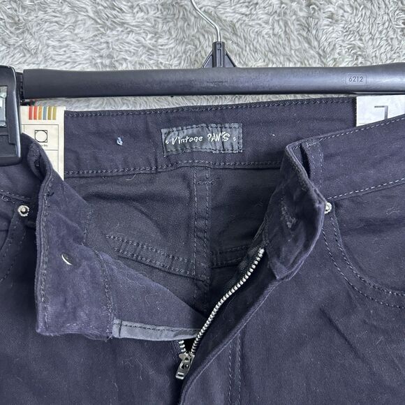 Vintage Pants 70s Bell Bottom Jeans Black Size L Flare Everdesign Retro - Picture 14 of 14